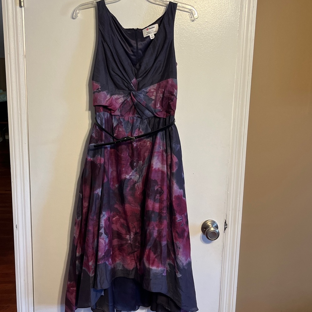 Lela Rose for Neiman Marcus x Target Purple High‎ Low Cocktail Dress with Belt